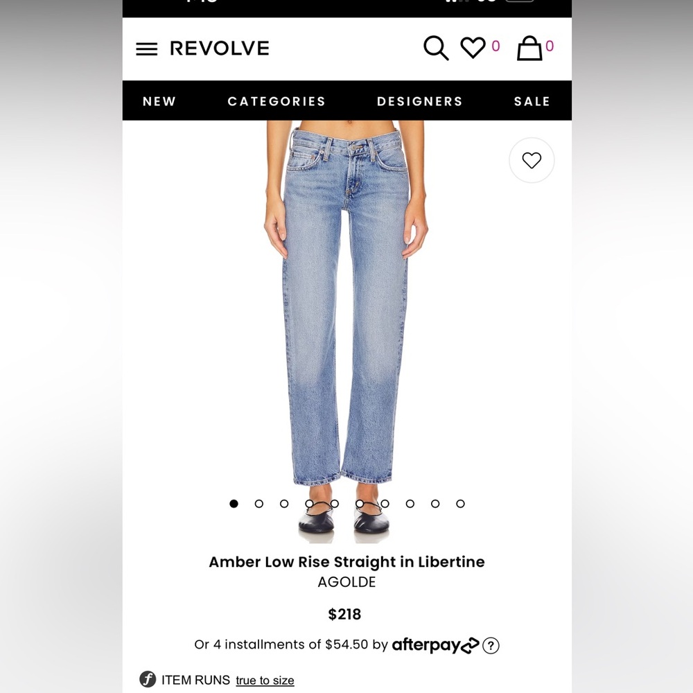 NWT Agolde Amber Jean